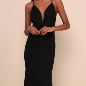 Lulus Black Brand New Mermaid Dress XS